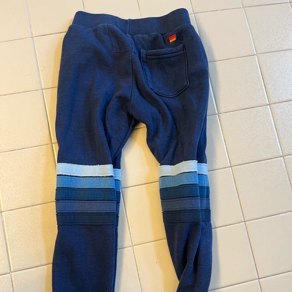 Kids size 8 Aviator Nation blue sweatpants. Excellent condition.